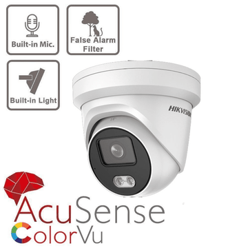 4MP DS-2CD2347G2-LU ColorVu Fixed Turret Network Camera 4mm