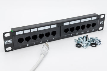 1U 10" 12 Port CAT5e SOHO Patch Panel (UTP) PPAN-12-10