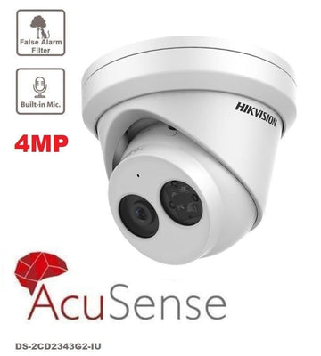 4MP DS-2CD2343G2-IU 2.8MM Hikvision AcuSense Black and White Colour Available