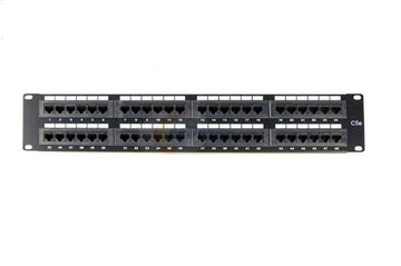 2U 19" 48 Port CAT5E Network RJ45 Patch Panel (UTP) PPAN-48-LC