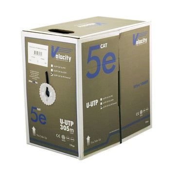 External - Cat5e U-UTP 24AWG 4 Pair Duct Grade Black Velocity 107-0035 305m Cat5 - Offer