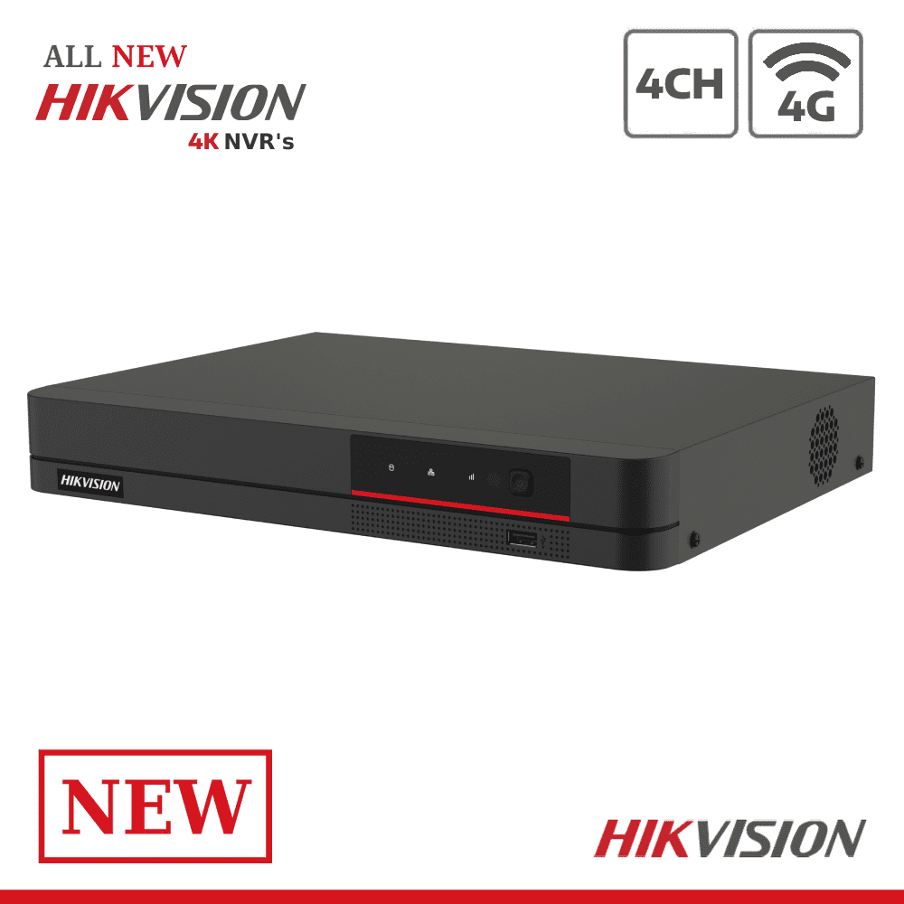8MP DS-7604NI-K1/4P/4G Hikvision 4 Channel 4G NVR Series
