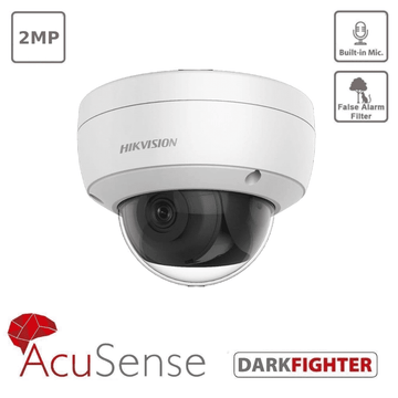 2MP DS-2CD2126G1-ISU 2MP AcuSense Fixed Dome Network Camera W/ Built in Mic