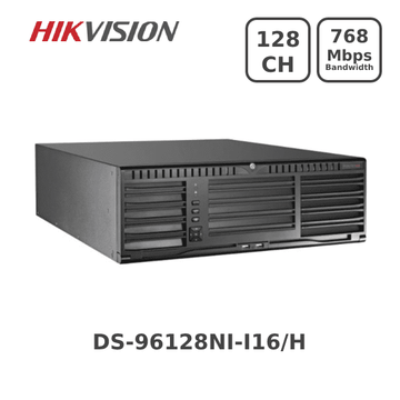 12MP Hikvision DS-96128NI-I16/H 128 Channel Network Video Recorder - 768Mbps Higher Bandwidth