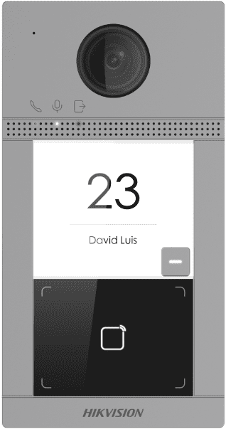 2MP DS-KV8113-WME1/FLUSH Hikvision Flush to wall Video Intercom w/Mifare - 1 Button