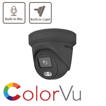 4MP IP DS-2CD2347G1-LU ColorVu Grey Hikvision Fixed Turret Network Camera MIC Build-in 2.8mm