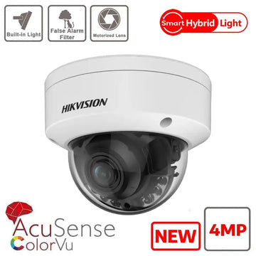 4MP Hikvision DS-2CD2747G2HT-LIZS(2.8-12mm)(eF) Varifocal Motorized Hybrid IR + ColorVu IP Dome
