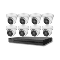 5MP HiLook by Hikvision IPC-T250H-MU Metal Base Built-In Mic 8 Camera & 16 Channel NVR Kit (Offer)