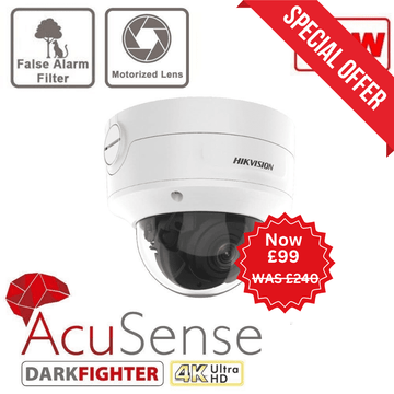 8MP DS-2CD2786G2-IZS Acusense 8MP Motorized Varifocal Dome Network Camera (Offer)