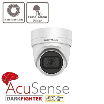 8MP DS-2CD2H86G2-IZS 4K Acusense Motorized Varifocal Turret Network Camera