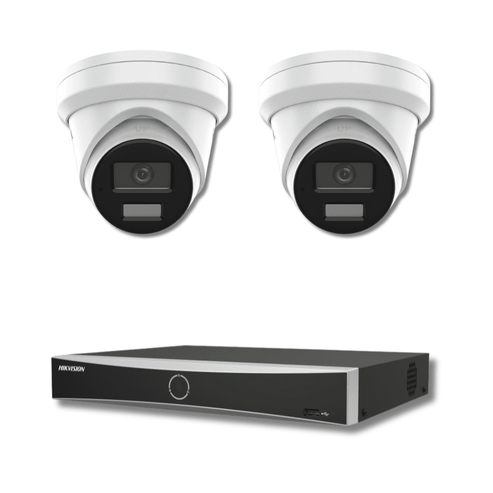 8MP Hilook By Hikvision IPC-T289H-MU(2.8) ColorVu Turret built-in Mic 2 Camera, 4ch NVR Kit (Offer)
