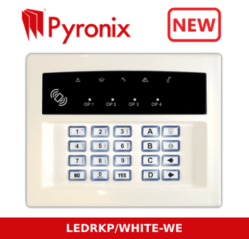 Pyronix Enforcer LEDRKP-WHITE-WE Wireless Arming Keypad (LEDRKP-WHITE-WE)