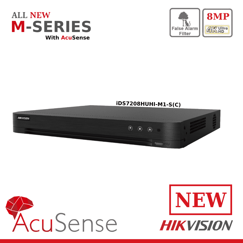 Hikvision iDS-7208HUHI-M1/S (C) 8MP Lite 8 Channel AcuSense Turbo HD DVR