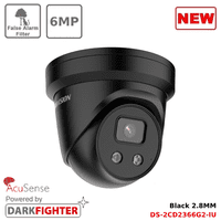 Hikvision DS-2CD2366G2-IU Pro Series AcuSense IP67 6MP IR 30M IP Turret Camera, 2.8mm Fixed Lens