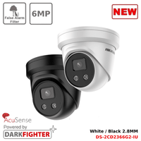 Hikvision DS-2CD2366G2-IU Pro Series AcuSense IP67 6MP IR 30M IP Turret Camera, 2.8mm Fixed Lens