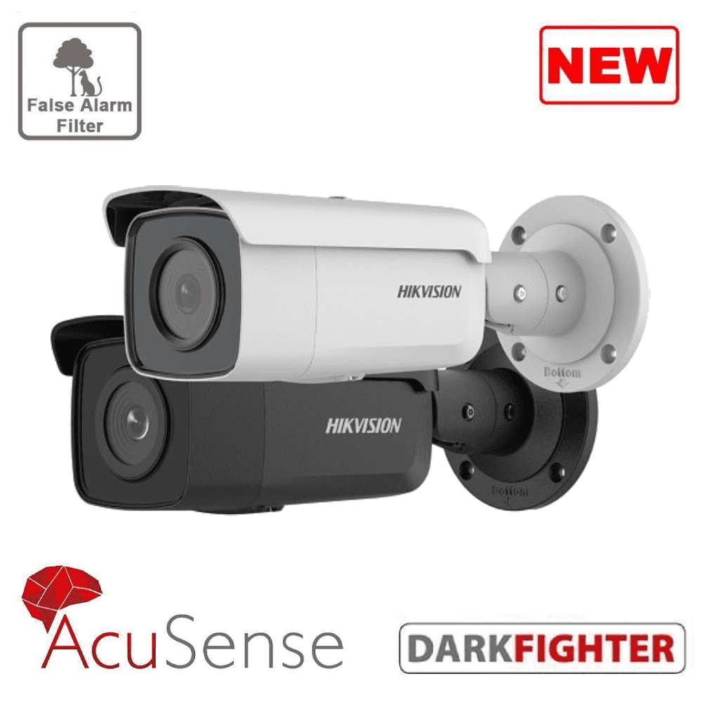 Hikvision DS-2CD2T66G2-2I Pro Series AcuSense 6MP IP67 IR IP Bullet Camera, 2.8mm Fixed Lens