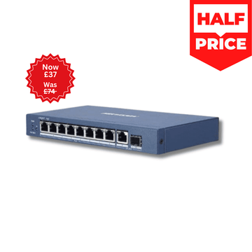 Hikvision DS-3E0510P-E Pro Series, 8-Port Gigabit Unmanaged POE Switch (Offer)