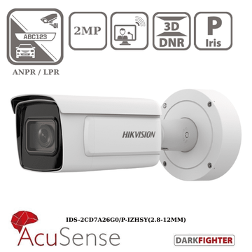 HIKVISION IDS-2CD7A26G0/P-IZHSY(2.8-12MM) 2MP ANPR / LPR Motorized Varifocal Bullet Network Camera