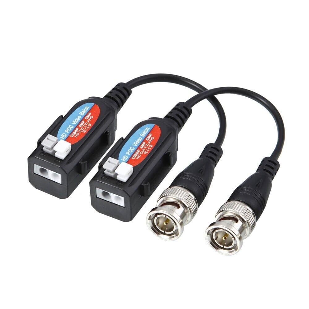 PoC Baluns CCTV Video Balun 5MP 8MP 4K POC HD CAT5 E CAT6 BNC Power