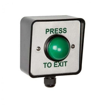 RGL WP-EBGBWC02/PTE Request to Exit Button Weatherproof Green Dome 1 Gang