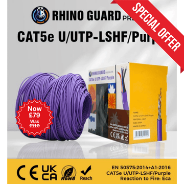 Rhino Guard CAT5E U/UTP-LSHF/PURPLE 305M Purple CAT5e UTP LSHF Cable (Offer)