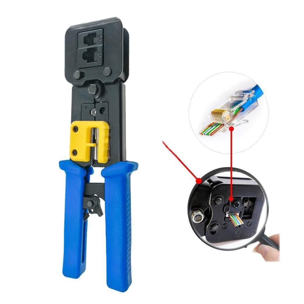 RJ45 Crimptool - Crimping Tool With 100 CAT5e Crimp Plugs