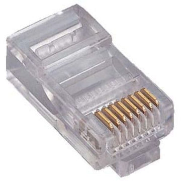 RJ45 Cat5 Pass Through Crimp Connector for Cat5e Ethernet Cable