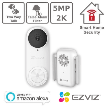 Wi-Fi Video Doorbell 5MP 2K EZVIZ DB2 Pro With Two Way Audio, Human Detection + Chime
