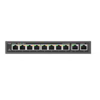 RG-ES206GC-P 6-Port Gigabit Smart POE Switch, including 4 PoE/POE+ Ports, Desktop Steel Case