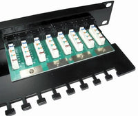 1U 19" 24 Port CAT5E Network Vertical RJ45 Patch Panel (UTP) w/ Cable Management PPAN-24-VLC