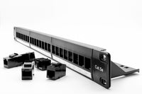 1U 19" 24 Port CAT5E Network Through Coupler Patch Panel (UTP) PPAN-24-THRU
