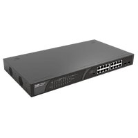 RG-ES118GS-P 16xGigabit PoE/PoE+ Port (247W) and 02xSFP Uplik Port, Unmanaged Rack Steel Case Switch