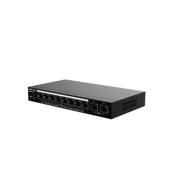 RG-ES210GC-LP 10-Port Gigabit Smart Cloud Managed POE Switch, 8 PoE/POE+ Ports, 70W with 2 Gigabit R