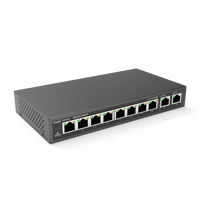 RG-ES206GC-P 6-Port Gigabit Smart POE Switch, including 4 PoE/POE+ Ports, Desktop Steel Case