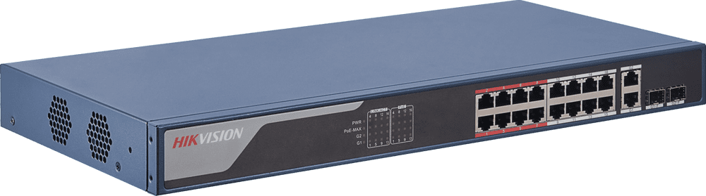 16 Port DS-3E1318P-EI Hikvision 100Mbps smart managed PoE switch