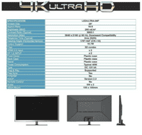 27" ULTRA HD 4K Monitor CCTV large security display LED monitor 16:9 2x HDMI 2x 1.2DP