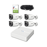 2MP Hikvision DS-2CE12DFT-F(2.8MM or 3.6MM) ColorVu Bullet 4 Camera & 4Ch DVR TVI Kit (Offer)