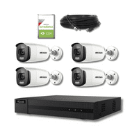 2MP Hikvision DS-2CE12DFT-F(2.8MM or 3.6MM) ColorVu Bullet 4 Camera & 8Ch DVR TVI Kit (Offer)