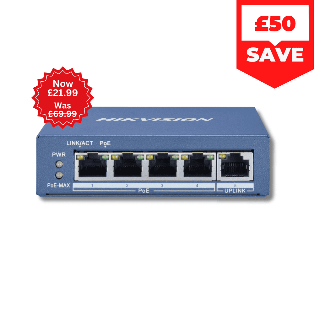 4-Port DS-3E0505P-E Gigabit 1000Mbps Unmanaged PoE Switch (Offer)