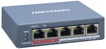 4-port DS-3E1105P-EI Hikvision 100Mbps smart managed PoE switch