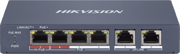 4-Port DS-3E1106HP-EI Hikvision 100Mbps Smart Managed PoE switch