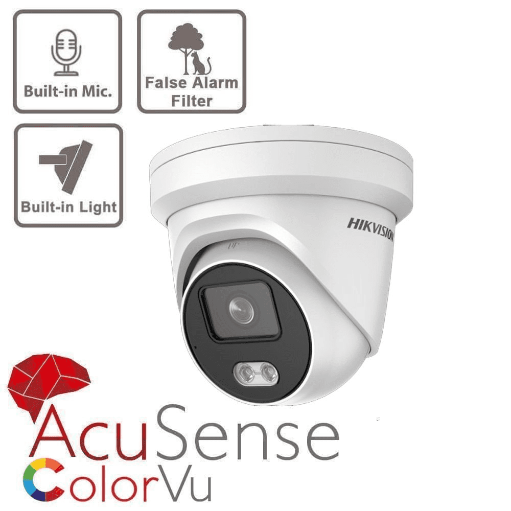 4MP DS-2CD2347G2-LU ColorVu Fixed Turret Network Camera 2.8mm