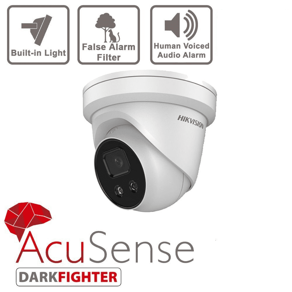 4MP DS-2CD2346G1-I/SL AcuSense Hikvision Indoor IR Fixed Turret Network Camera