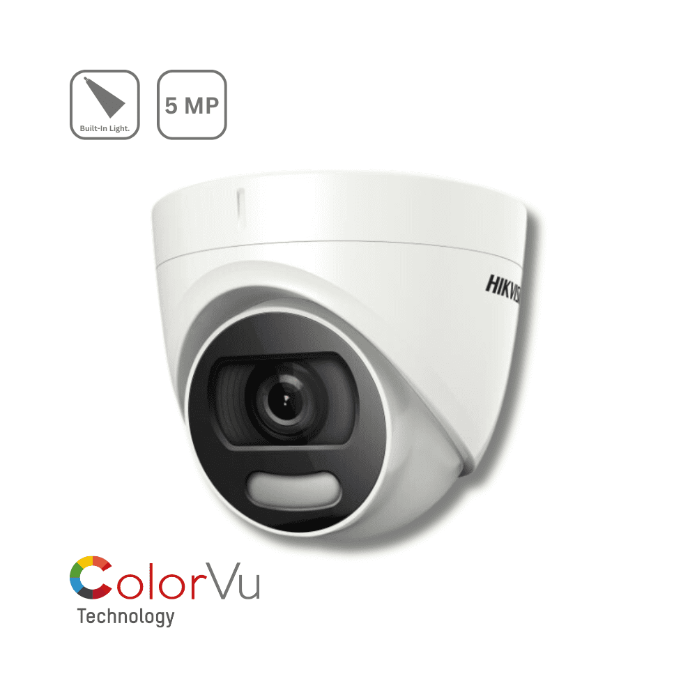 5MP DS-2CE72HFT-E POC ColorVu Fixed Lens Turret Camera, 20m White Light (2.8 mm)
