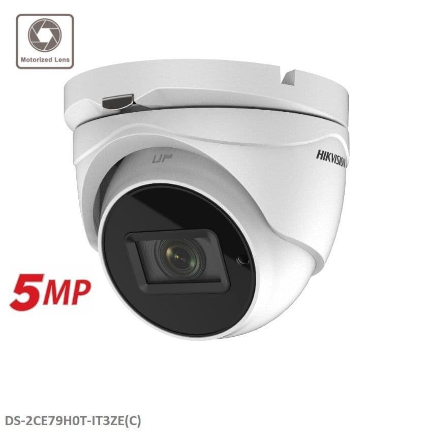 5MP DS-2CE79H0T-IT3ZE Hikvision PoC Motorized Varifocal Turret Camera WHITE/BLACK/GREY