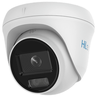 5MP Hikvision HiLook ColorVu Lite IPC-T259H Full Colour Half Metal Turret Camera 30m - White
