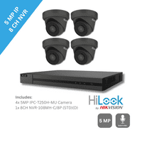 5MP HiLook by Hikvision IPC-T250H-MU Metal Base Built-In Mic 4 Camera & 8 Channel NVR Kit (Offer)
