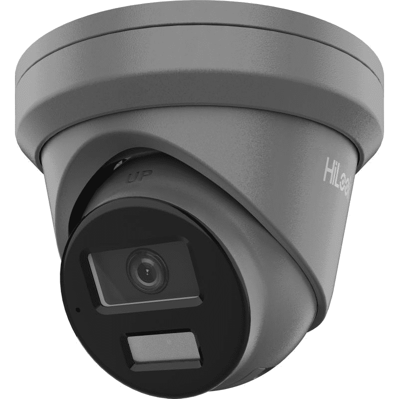 5MP HiLook by Hikvision IPC-T259H-MU ColorVu Half Metal Turret Camera 30m built in Mic (Grey)