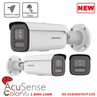 Hikvision 4MP DS-2CD2647G2T-LZS Pro-Series ColorVu Motorized Varifocal Bullet IP Camera, 2.8-12mm