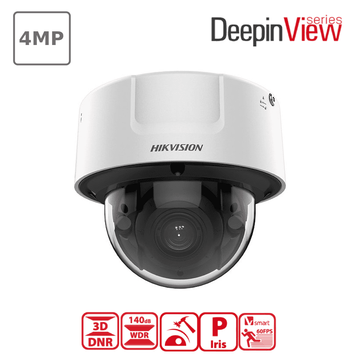 Hikvision iDS-2CD7146G0-IZS DeepinView Series 4MP IR IP Dome Camera, 8-32mm Varifocal Lens, White